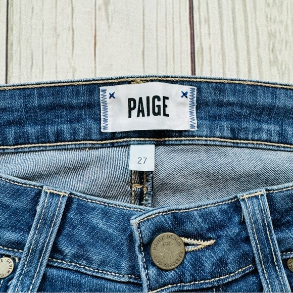 PAIGE Kylie Crop Factory Destroyed Jeans Size 27 - Picture 5 of 10